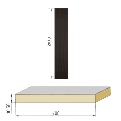 Дуб мореный добор 2070х400