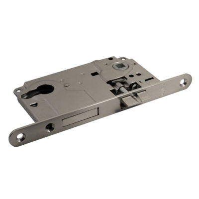 Замок с ригелем под ключ.цилинд Паллини  9171С SN (мат.никель)