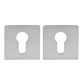 Накладка на цилиндр на квадратной розетке Code Deco Slim (31650, CRS сатинированный хром, арт. DP-C-30)