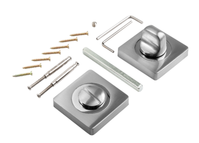 Завертка квадр. к ручкам РЕНЦ, хром матовый - хром блестящий