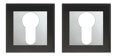 Накладка на цилиндр на квадратной розетке Итарос Премиум Плюс ченрый