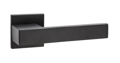 Дверная ручка Бискотти на квадратной розетке черный