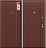 Тульские двери  А06 мет-мет, два замка, раздельная ф-ра, хром (антик медный, антик медный) (1900*980, Правая)