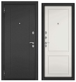 ХОУМ ЭКО, РЛ-1, МДФ белый софт 6ЕД-1, 2 замка (2050*960, левая, Ночная задвижка, букле антрацит, хром)