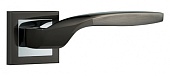 Дверная ручка Сорренто на квадратной розетке (черный никель/хром BN/CP)