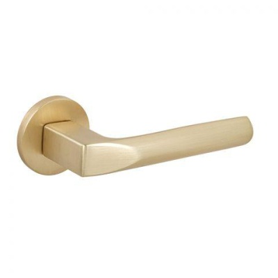 Дверная ручка PRIZMA на круглой розетке Silver Line Round