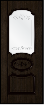 ДП 80*200 Муза (шпон МОРЕН.ДУБ, бесцв.лак, пазы черные)