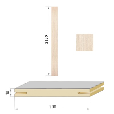 листв беж добор телеск 2150х200