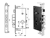Замок врезной цилиндровый для AS (правое)