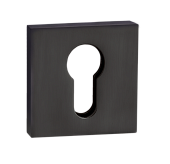 Накладка на цилиндр на квадратной розетке PUERTO (никель черный матовый, арт. INET AL 03 MBN)