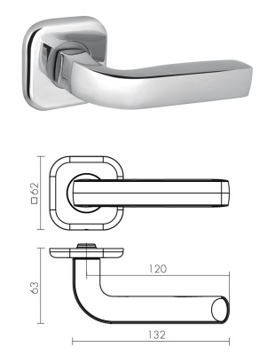 Ручка раздельная TOR (хром)